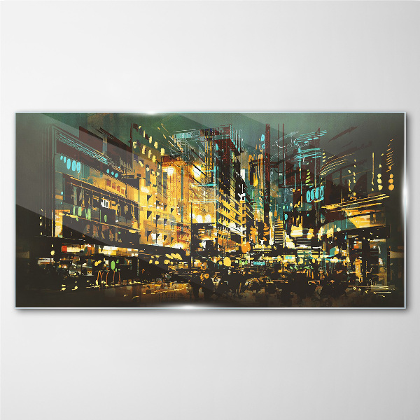 Foto auf glas Nachtmetropole