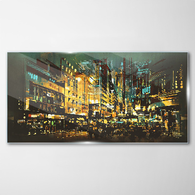 Foto auf glas Nachtmetropole