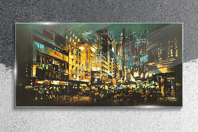 Foto auf glas Nachtmetropole