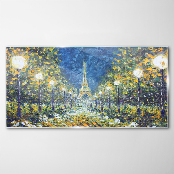 Glasbild Abend in Paris