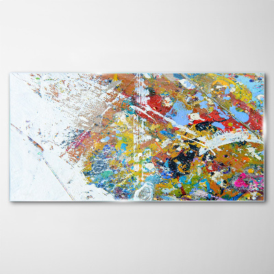 Glasbild Buntes abstraktes Chaos