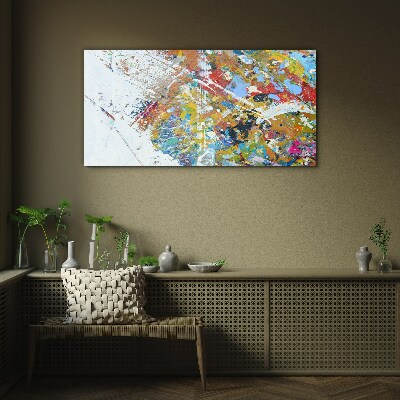 Glasbild Buntes abstraktes Chaos