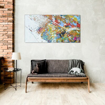 Glasbild Buntes abstraktes Chaos
