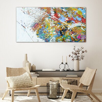 Glasbild Buntes abstraktes Chaos