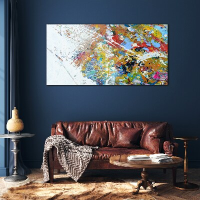 Glasbild Buntes abstraktes Chaos
