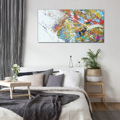 Glasbild Buntes abstraktes Chaos