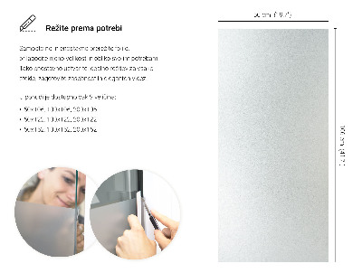Fensterfolie mit milchigem, halbtransparentem Sichtschutz