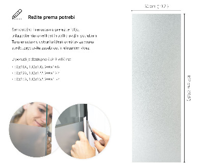 Fensterfolie mit milchigem, halbtransparentem Sichtschutz