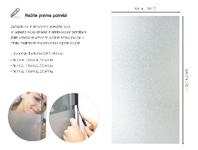 Fensterfolie mit milchigem, halbtransparentem Sichtschutz