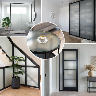 Fensterfolie mit milchigem, halbtransparentem Sichtschutz