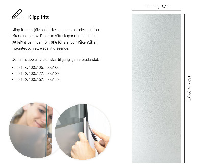 Fensterfolie mit milchigem, halbtransparentem Sichtschutz