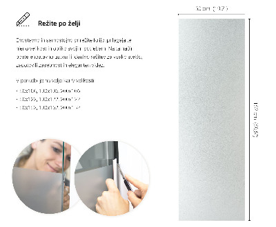 Fensterfolie mit milchigem, halbtransparentem Sichtschutz