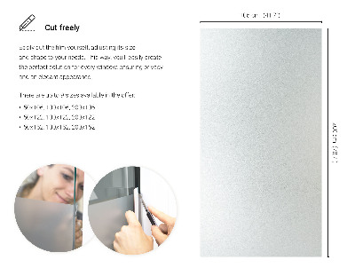 Fensterfolie mit milchigem, halbtransparentem Sichtschutz