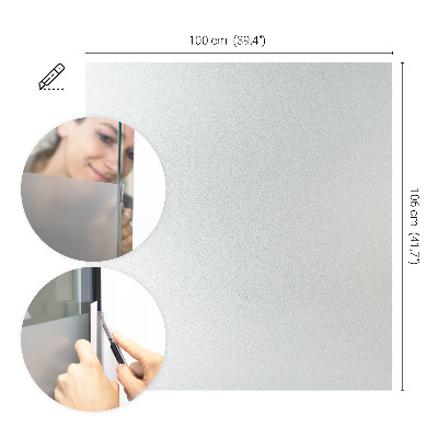Fensterfolie mit milchigem, halbtransparentem Sichtschutz