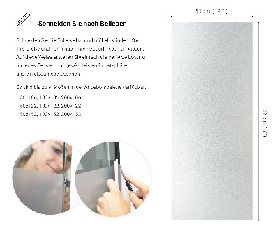 Fensterfolie mit milchigem, halbtransparentem Sichtschutz