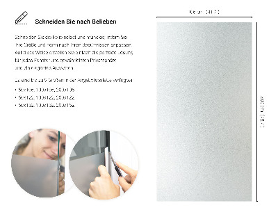 Fensterfolie mit milchigem, halbtransparentem Sichtschutz