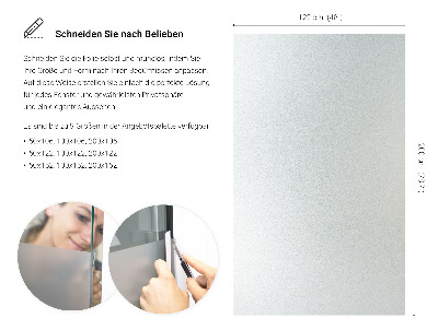 Fensterfolie mit milchigem, halbtransparentem Sichtschutz