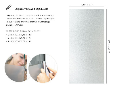 Fensterfolie mit milchigem, halbtransparentem Sichtschutz