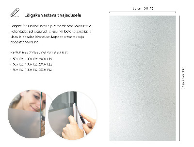 Fensterfolie mit milchigem, halbtransparentem Sichtschutz