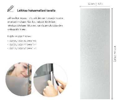 Fensterfolie mit milchigem, halbtransparentem Sichtschutz