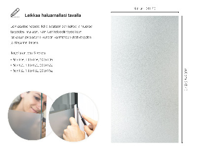 Fensterfolie mit milchigem, halbtransparentem Sichtschutz