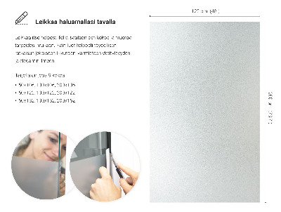 Fensterfolie mit milchigem, halbtransparentem Sichtschutz