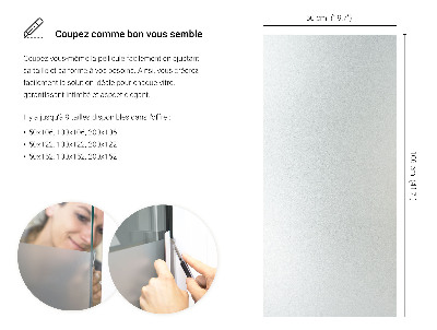 Fensterfolie mit milchigem, halbtransparentem Sichtschutz