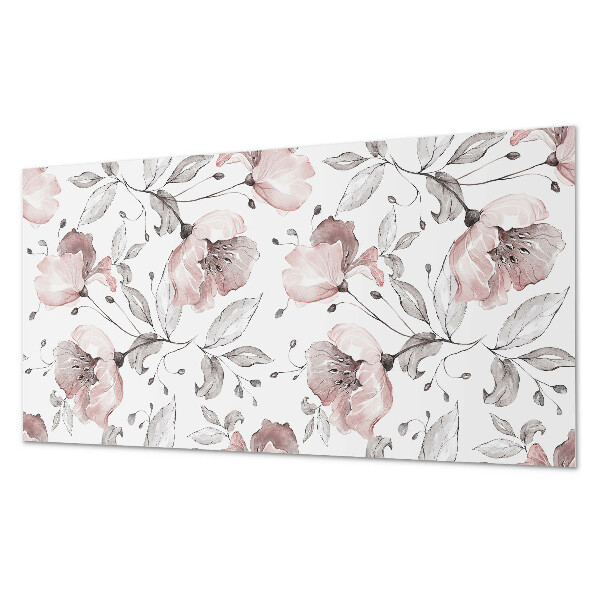 Wandverkleidung paneel Blumenaquarellmuster
