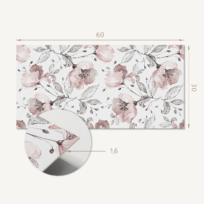 Wandverkleidung paneel Blumenaquarellmuster