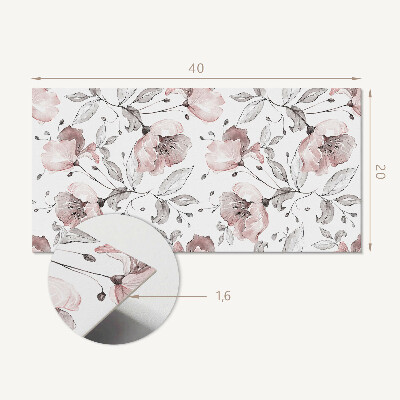 Wandverkleidung paneel Blumenaquarellmuster