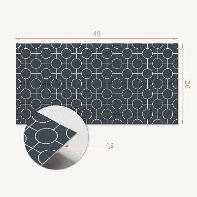 Wandverkleidung paneel Geometrisches Muster aus Kreisen und Linien