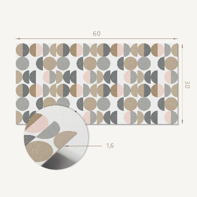 Dekorpaneel Geometrie von Kreisen und Halbkreisen
