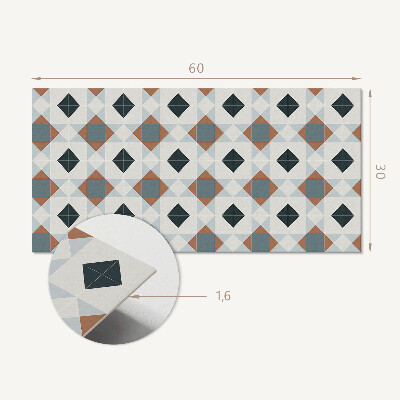 Pvc wandpaneel Geometrisches Fliesenmuster