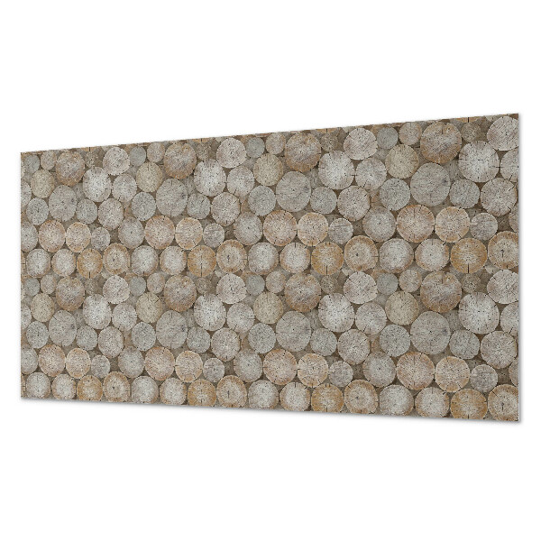 Pvc wandpaneel Muster mit Holzkreisen