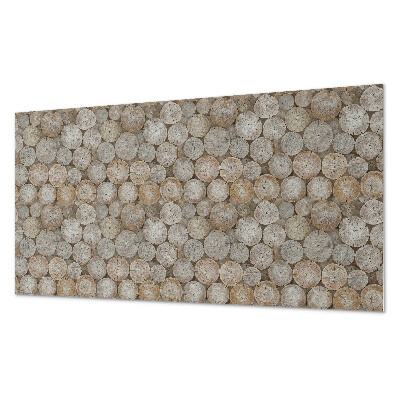 Pvc wandpaneel Muster mit Holzkreisen