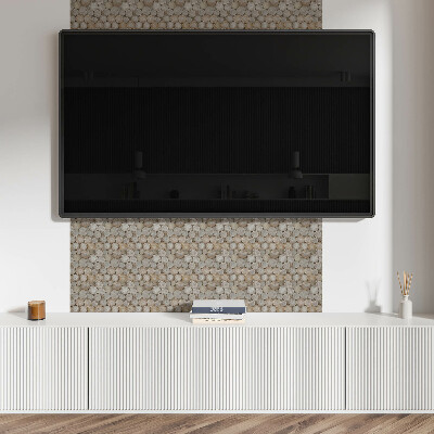 Pvc wandpaneel Muster mit Holzkreisen