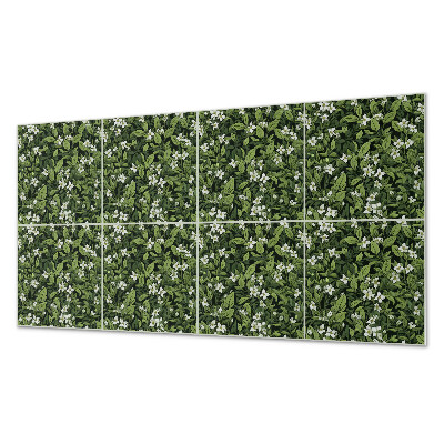 Dekorpaneel Blumenmuster mit Blättern