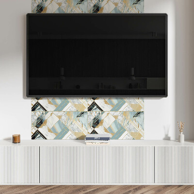 Pvc wandpaneel Die Geometrie von Marmormustern
