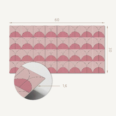 Wandverkleidung paneel Geometrische Halbkreise in der Anordnung