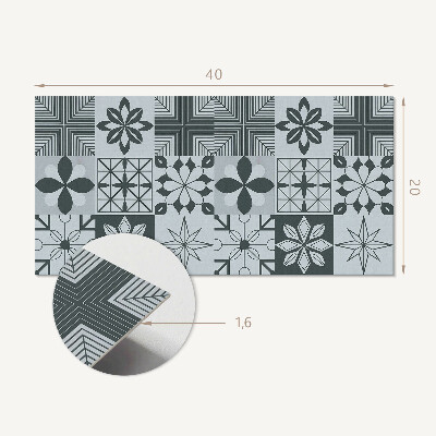Pvc wandpaneel Geometrische Muster im Mosaik