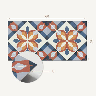 Wandverkleidung paneel Geometrisches Blumenmuster