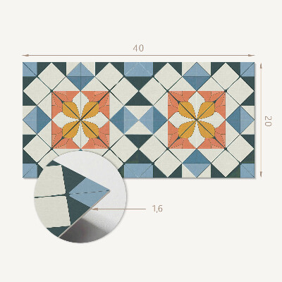 Pvc wandpaneel Geometrisches Blumenmuster
