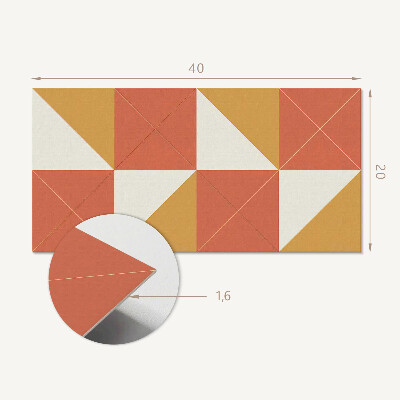 Dekorpaneel Geometrie in warmen Tönen