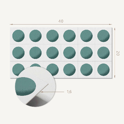 Pvc wandpaneel Geometrische Kreise in einem Raster