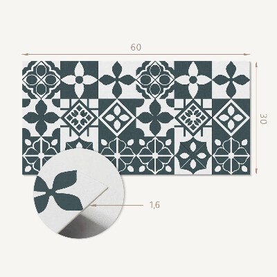 Pvc wandpaneel Geometrische Muster in Fliesen