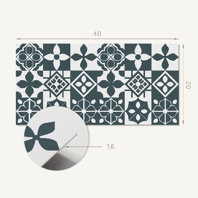 Pvc wandpaneel Geometrische Muster in Fliesen