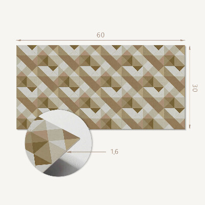 Wandverkleidung paneel Geometrie in Erdtönen