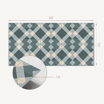 Pvc wandpaneel Geometrisches Rautenmuster