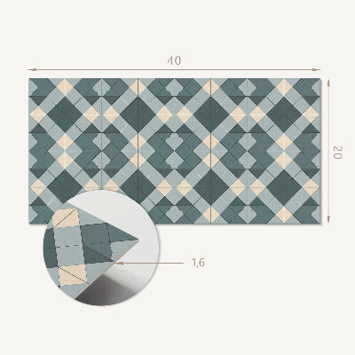Pvc wandpaneel Geometrisches Rautenmuster