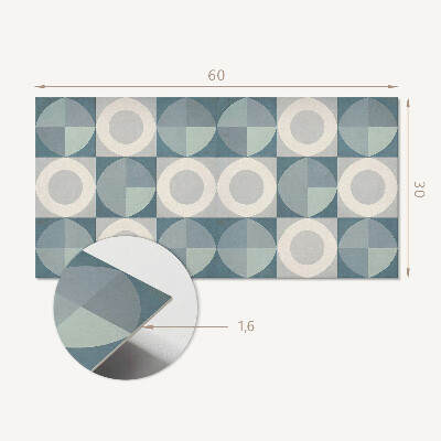 Pvc wandpaneel Geometrie von Kreisen und Formen